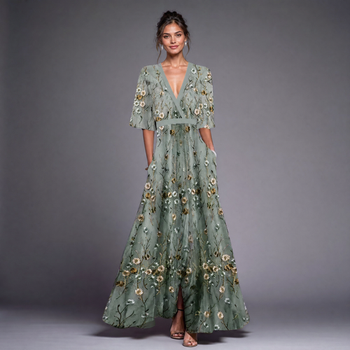 Floral maxi dress for women