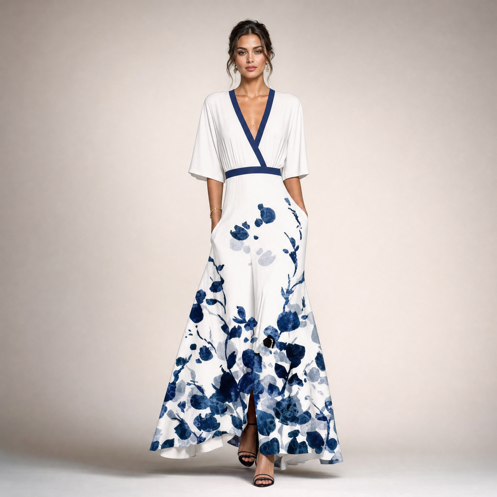 Floral maxi dress for women