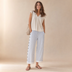 Barbara Collection | Linen Pants Women with Side Pockets | Comfortable Fit for Effortless Style