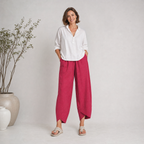 Breathable linen pants for women