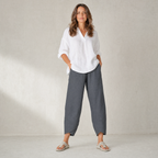 Breathable linen pants for women