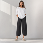 Breathable linen pants for women