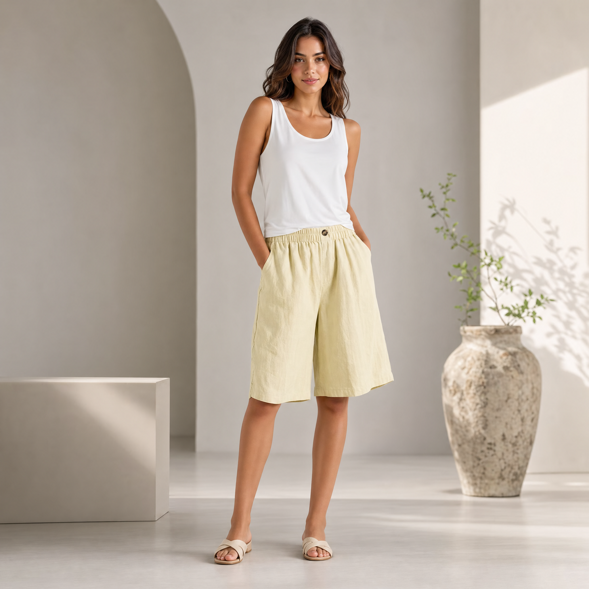 Renee | Comfort Shorts with Elastic Waistband | Breathable Design for All-Day Wear