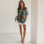Terri™ | Colorful Blouse with Unique Print & Soft Drape | Versatile Style for All-Day Comfort