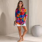 Terri™ | Colorful Blouse with Unique Print & Soft Drape | Versatile Style for All-Day Comfort